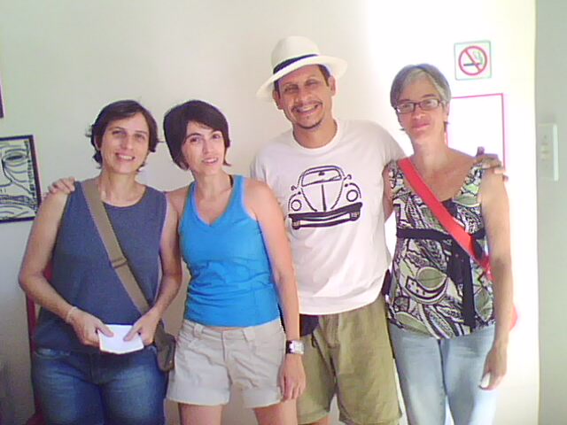 Da esquerda para direita - Isabel Vidal, Claudia sardinha, Alceu e Vilma Goulart